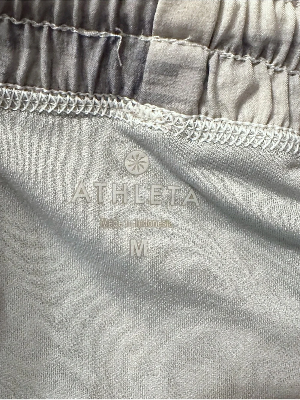 Athleta Gray Printed Running Shorts Size Medium